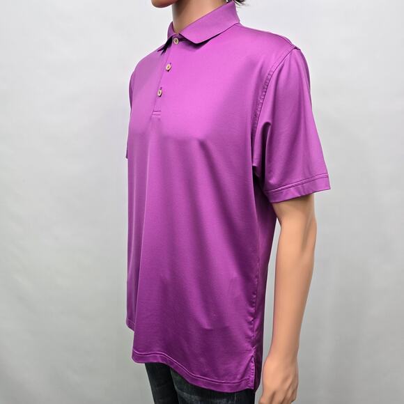 Peter Millar Summer Comfort Polo Golf Jersey Men M Fuchsia Purple MS19EK01 - Picture 5 of 13